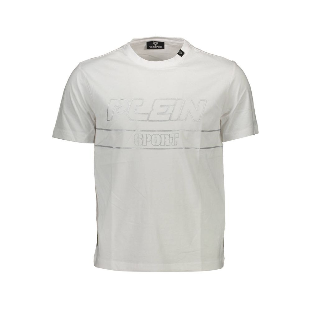 Plein Sport Hvid T-shirt i bomuld til mænd