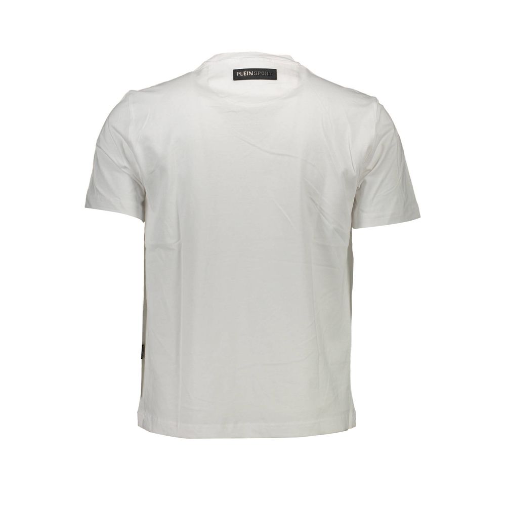 Plein Sport Hvid T-shirt i bomuld til mænd