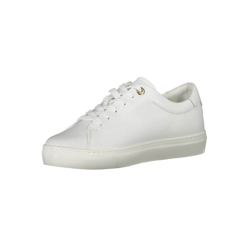 Tommy Hilfiger White Leather Women Sneaker - Hilstor