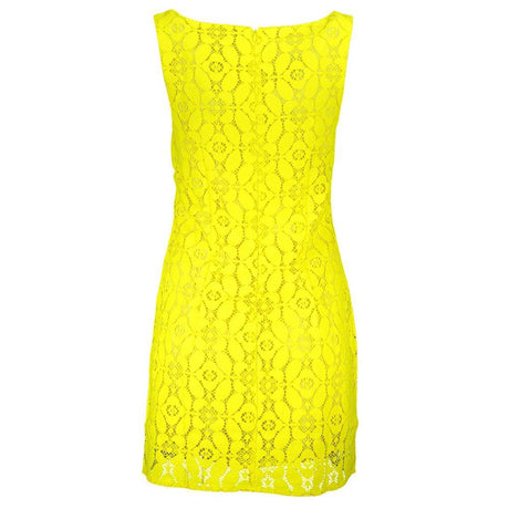 Desigual Yellow Polyester Women Sleeveless Dress - Hilstor