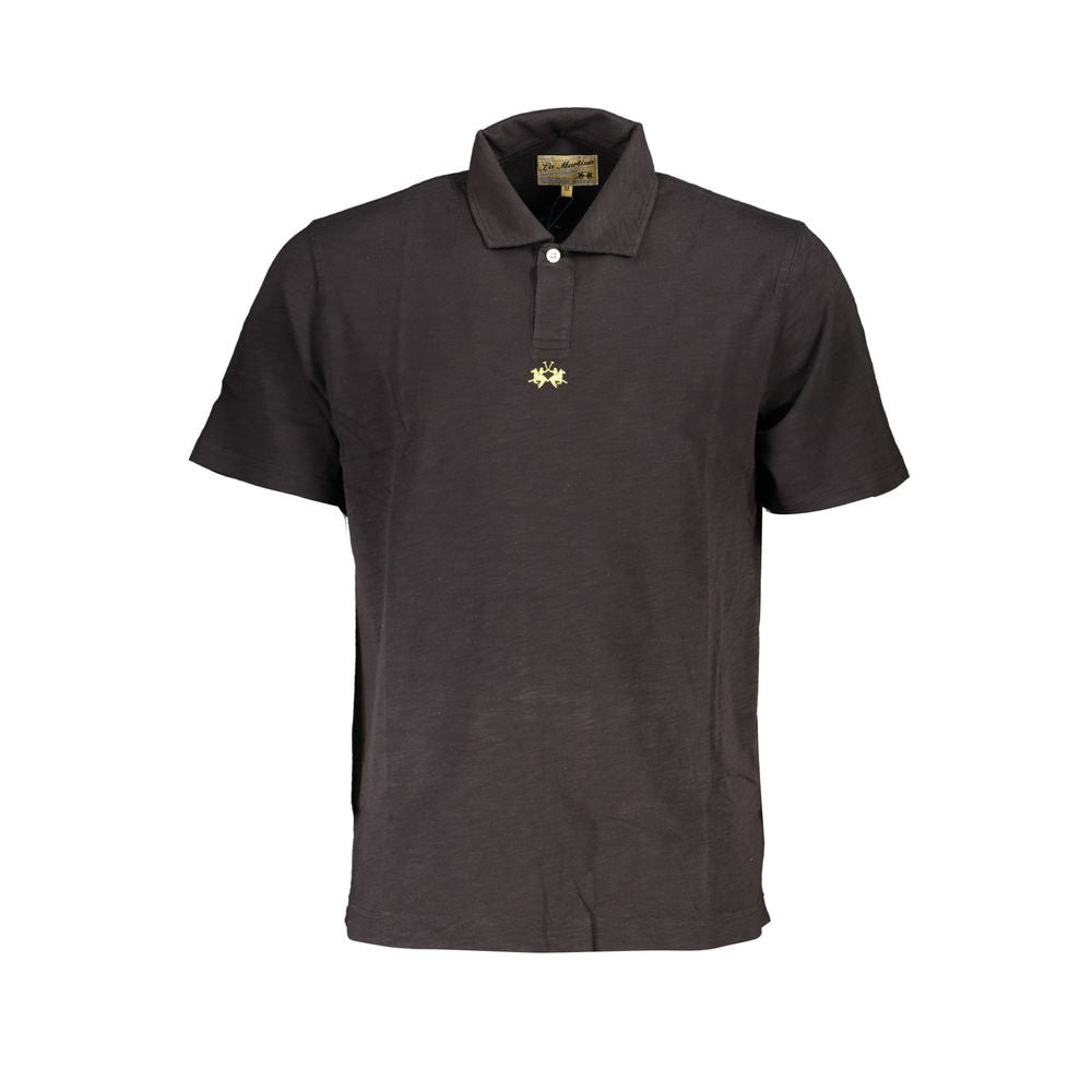 La Martina Elegant sort bomulds poloskjorte Regular Fit