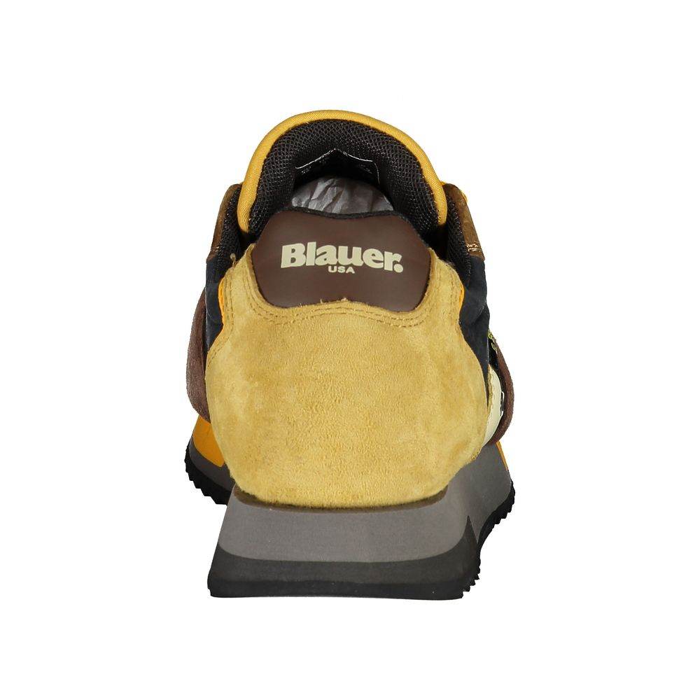 Blauer Chic Contrast Lace-Up Sneakers - Hilstor