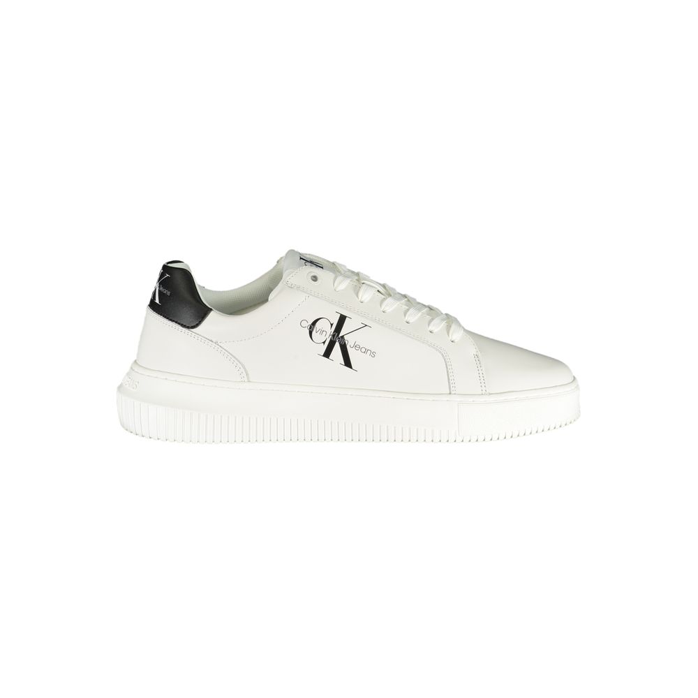 Calvin Klein sofistikerede hvide sneakers med snøre