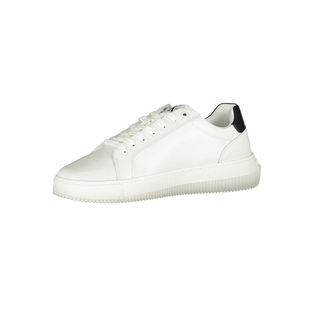 Calvin Klein sofistikerede hvide sneakers med snøre