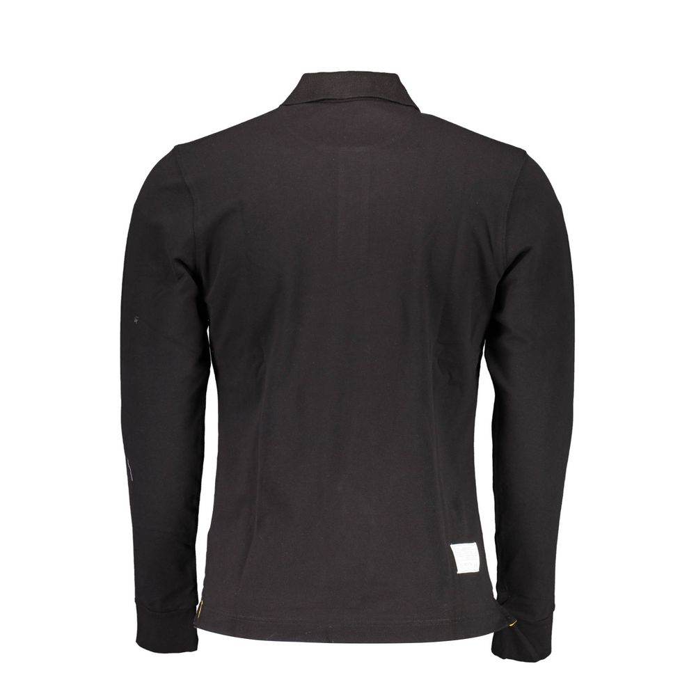 La Martina Elegant Long Sleeved Black Polo for Men - Hilstor
