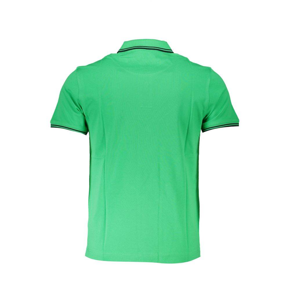 Harmont & Blaine Chic Green Cotton Polo with Contrast Detailing - Hilstor