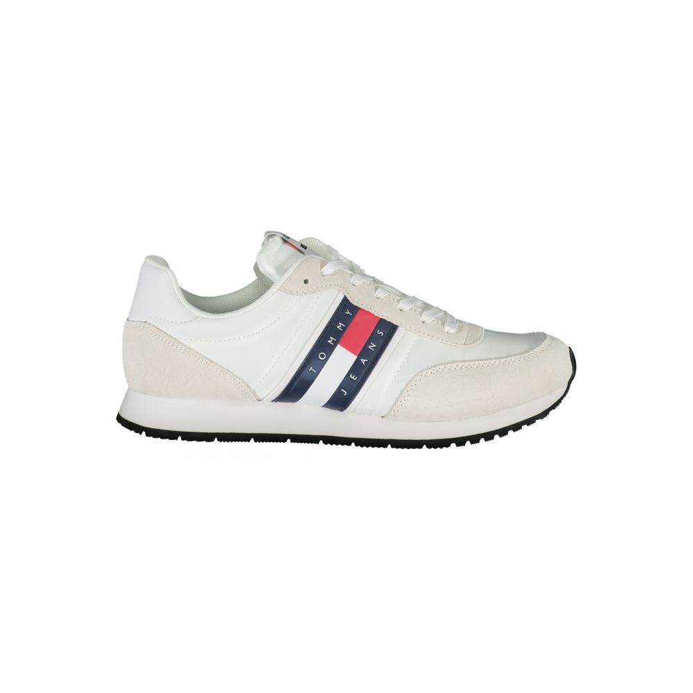 Tommy Hilfiger Sleek White Sneakers with Contrasting Details - Hilstor