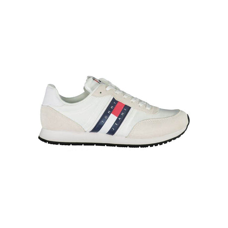 Tommy Hilfiger Sleek White Sneakers with Contrasting Details - Hilstor