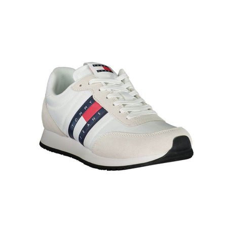 Tommy Hilfiger Sleek White Sneakers with Contrasting Details - Hilstor