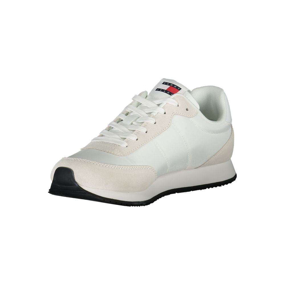 Tommy Hilfiger Sleek White Sneakers with Contrasting Details - Hilstor
