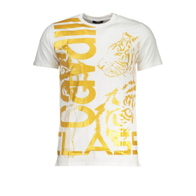 Cavalli Class White Cotton T-Shirt - Hilstor