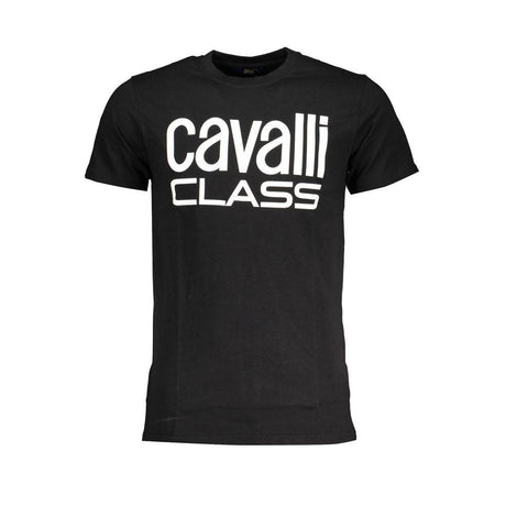 Cavalli Class Black Cotton T-Shirt - Hilstor
