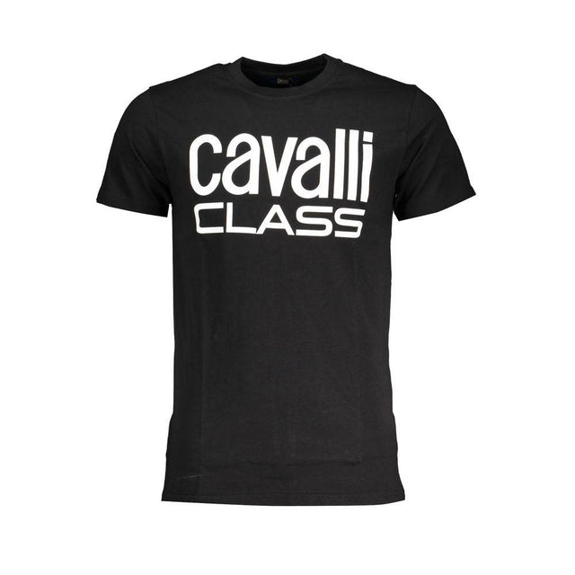 Cavalli Class Black Cotton T-Shirt - Hilstor