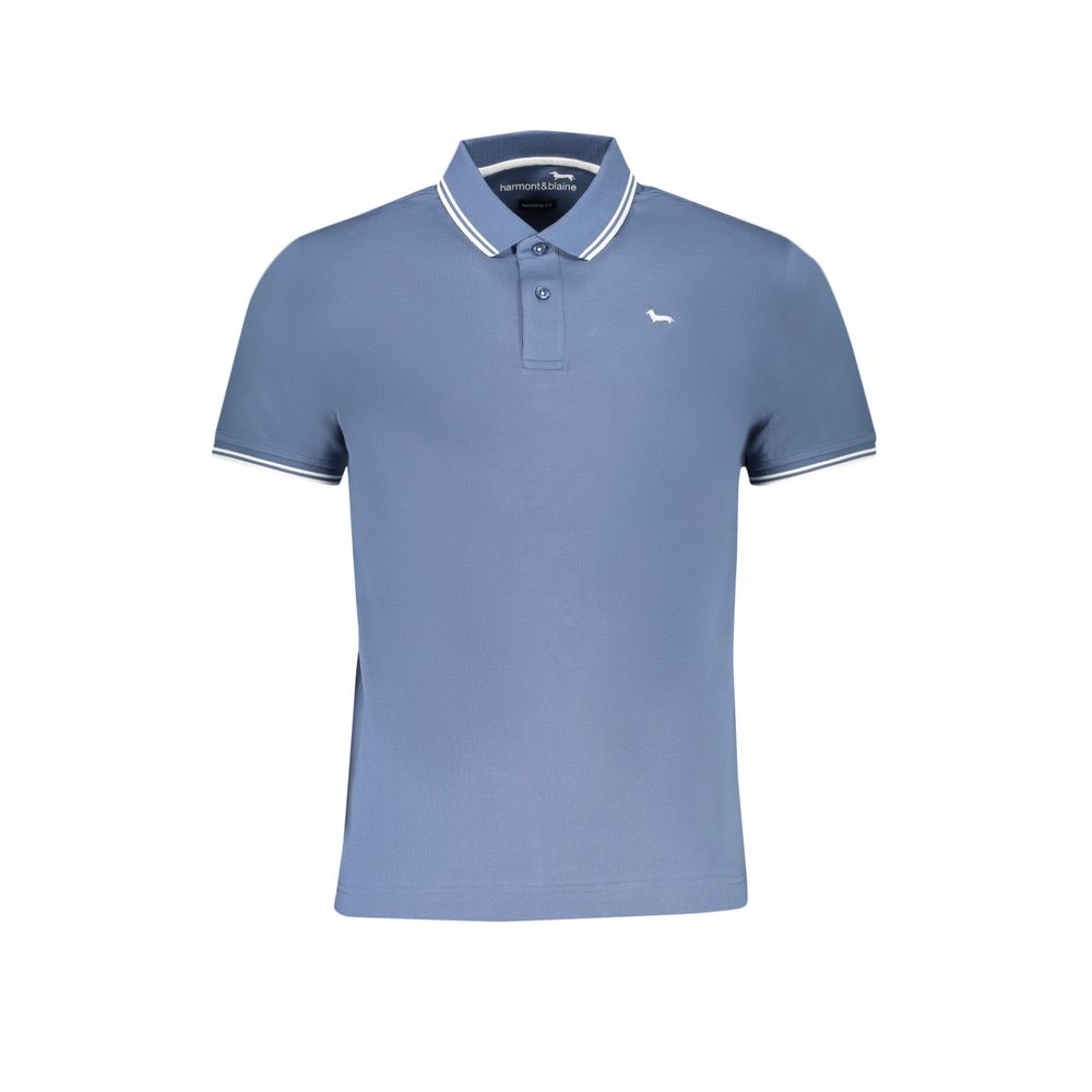Harmont & Blaine blå bomuld poloshirt