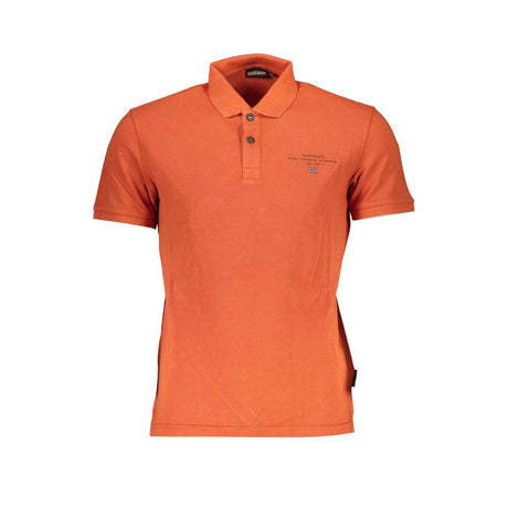 Napapijri Orange Cotton Polo Shirt - Hilstor