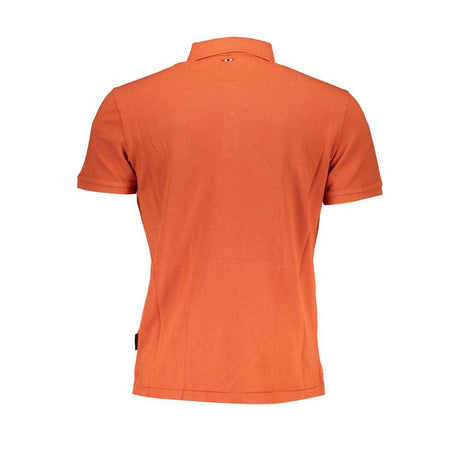 Napapijri Orange Cotton Polo Shirt - Hilstor