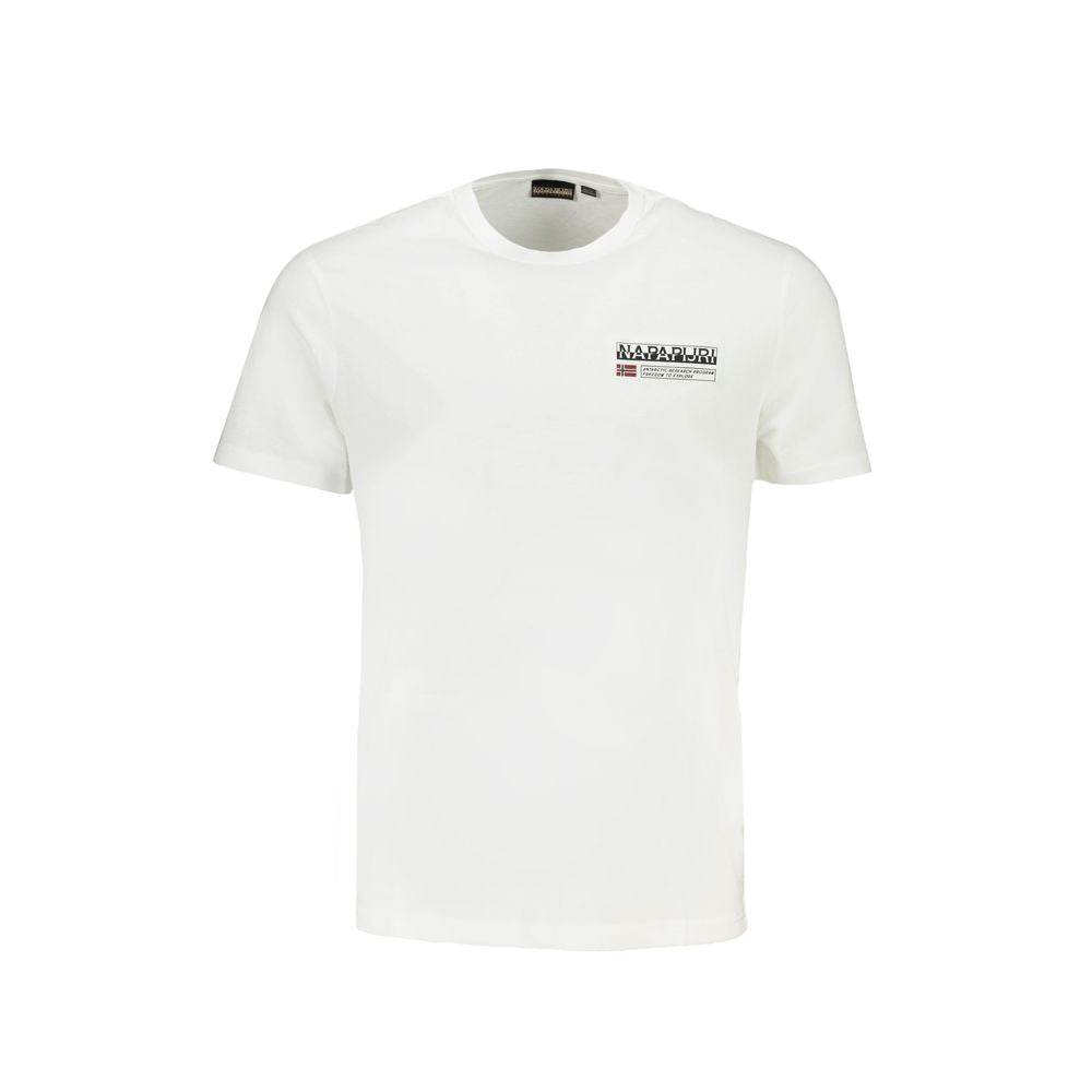 Napapijri White Cotton T-Shirt - Hilstor