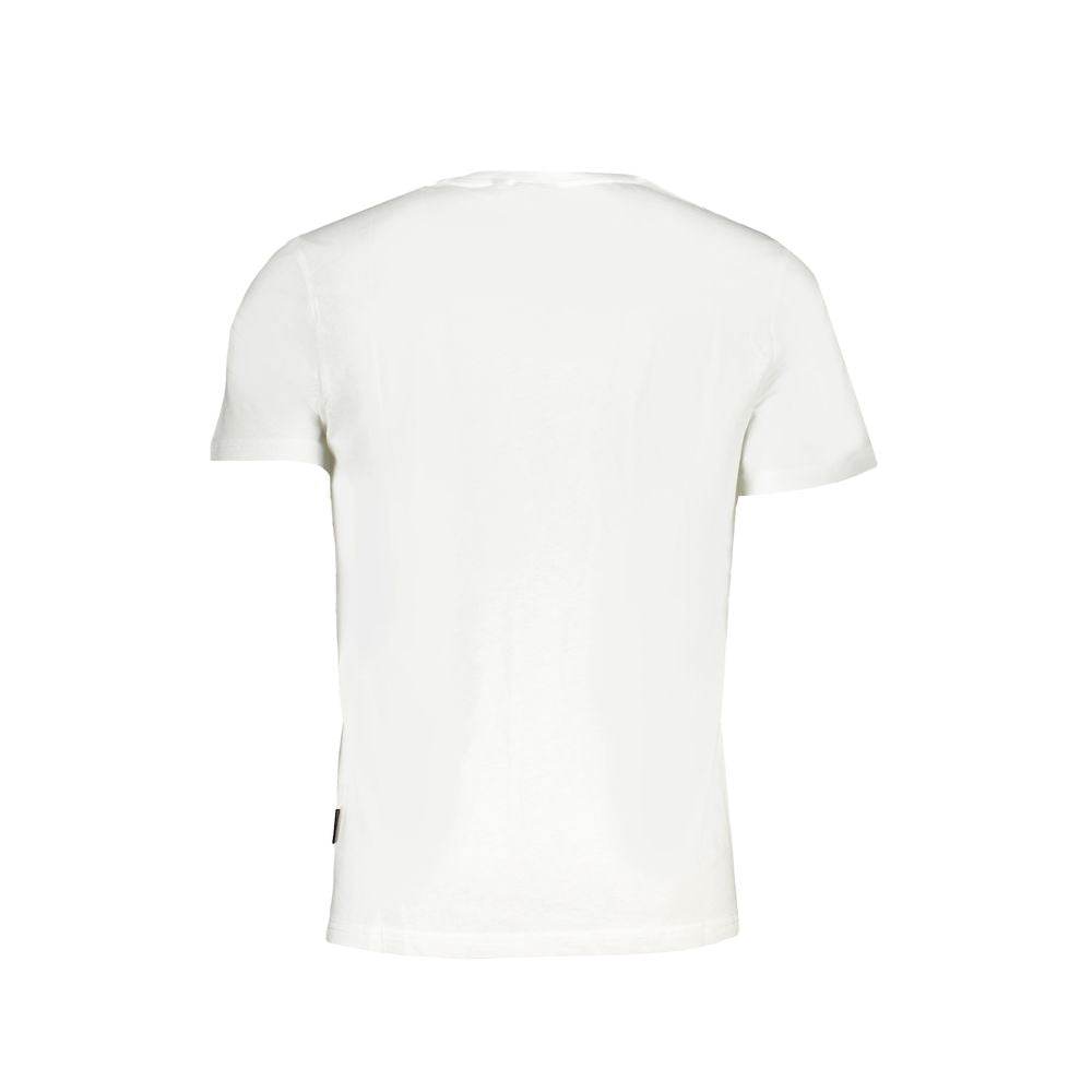 Napapijri White Cotton T-Shirt - Hilstor