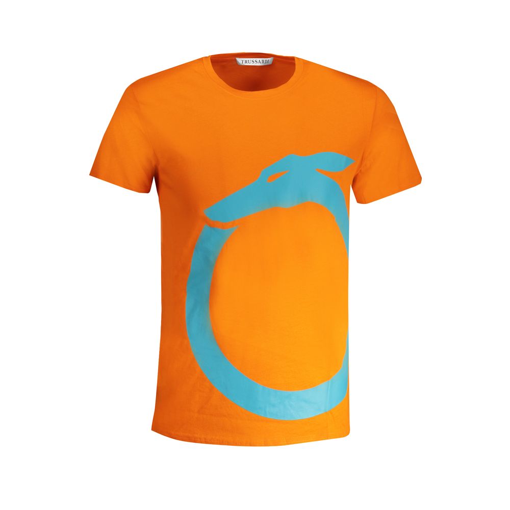 Trussardi Orange T-shirt i bomuld