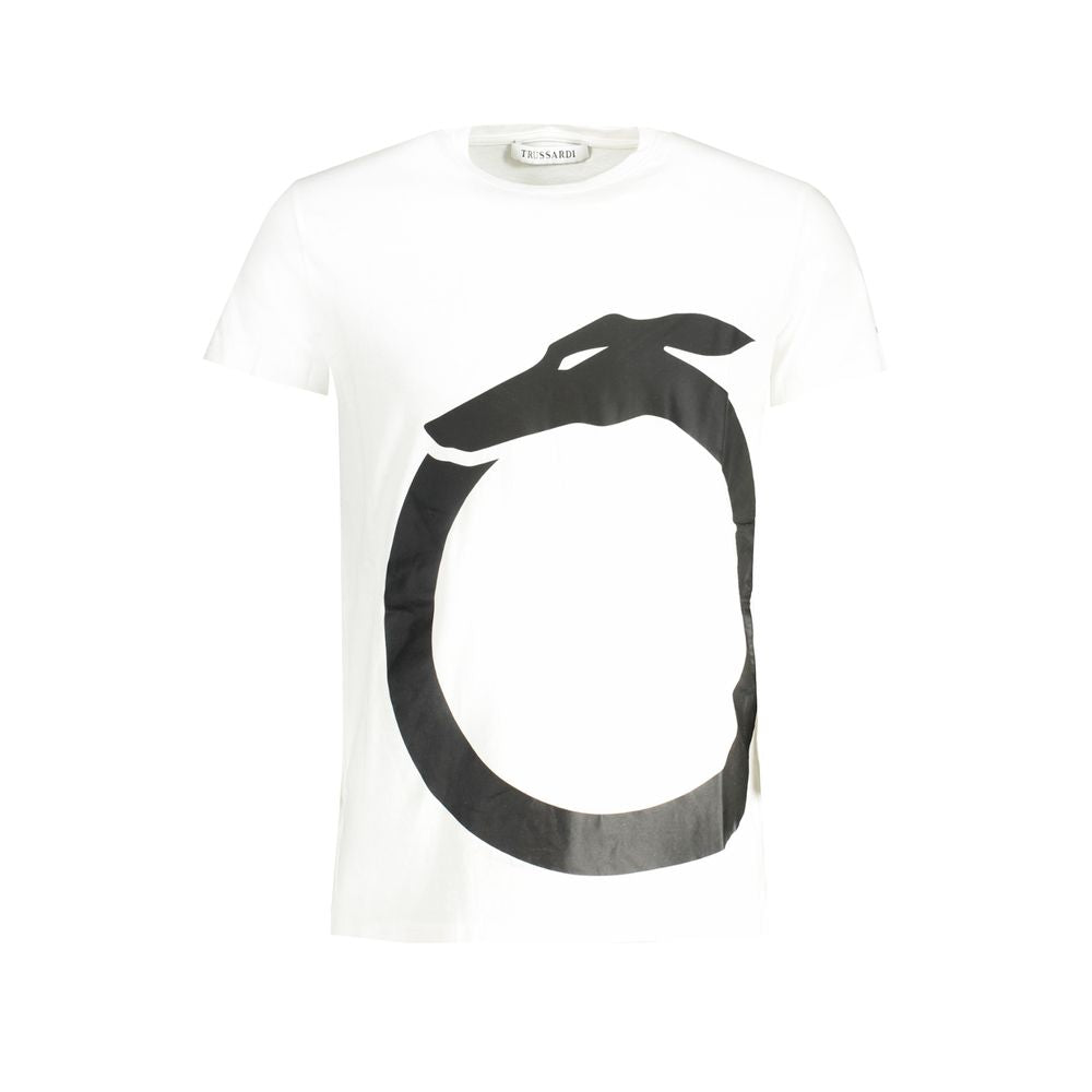 Trussardi hvid bomuld T-shirt