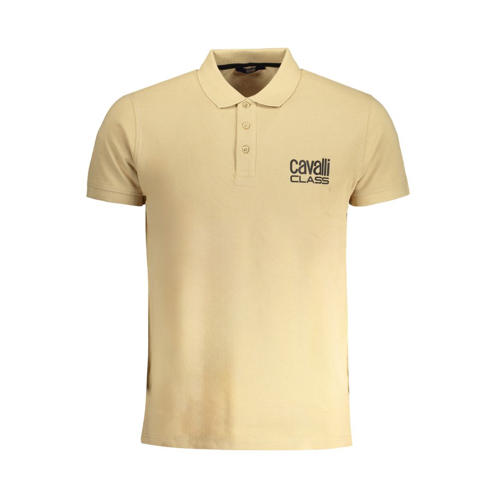 Cavalli klasse beige bomuld poloshirt