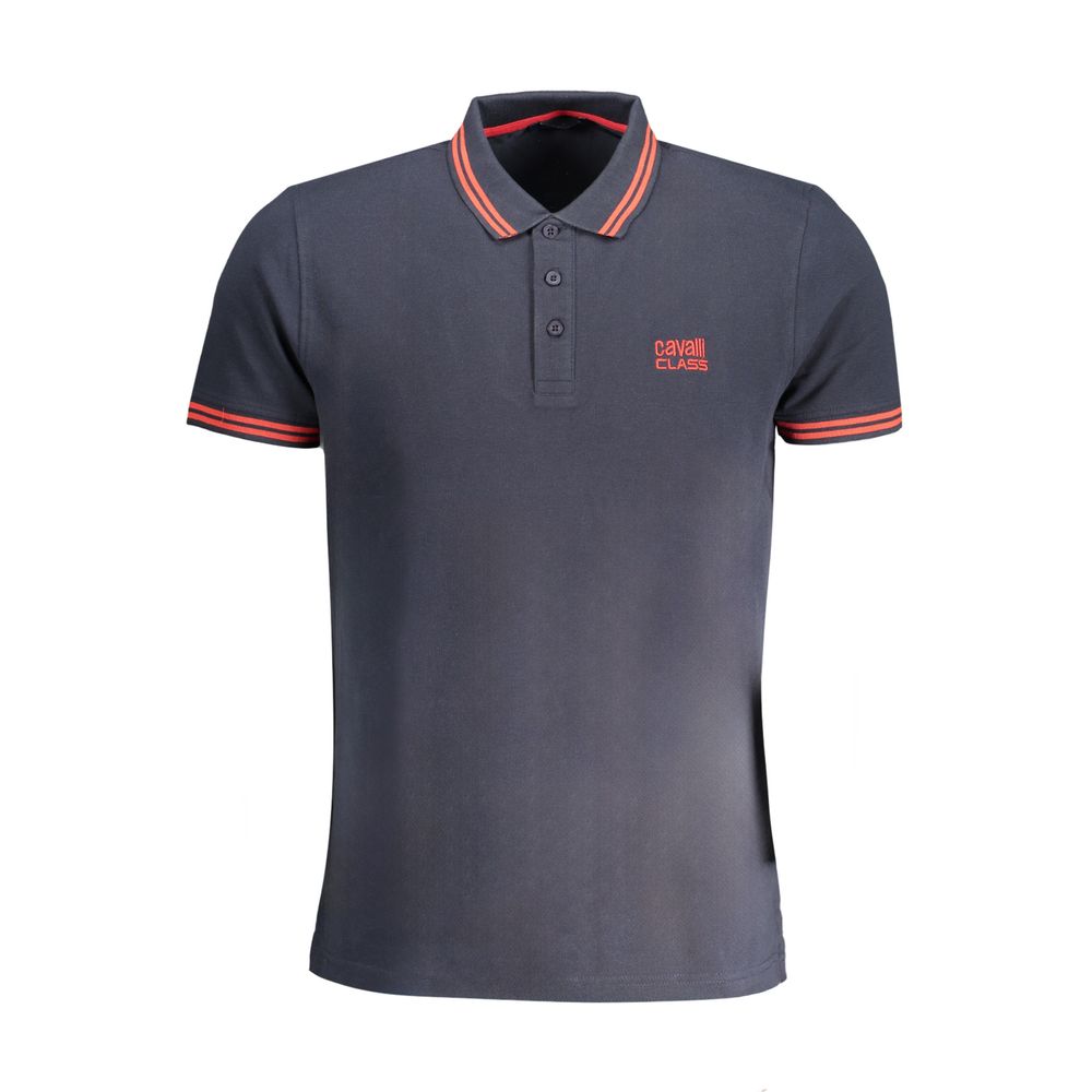 Cavalli klasse blå bomuld poloshirt