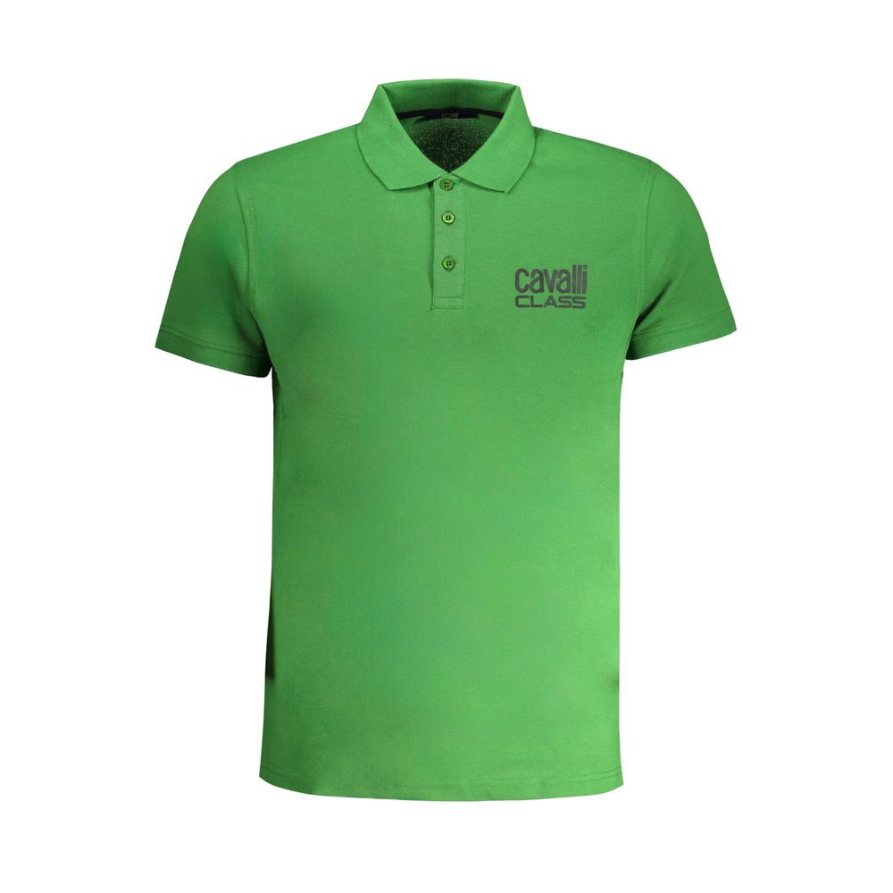 Cavalli klasse grøn bomuld poloshirt