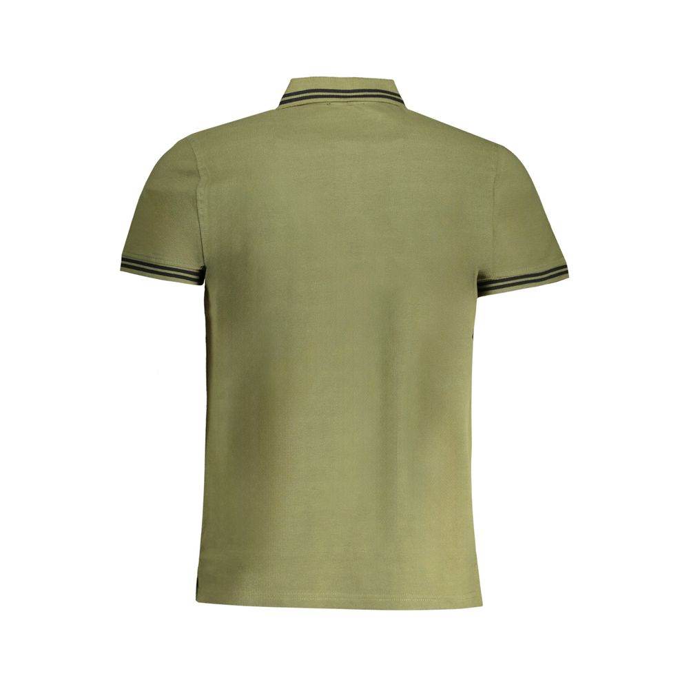 Cavalli Class Green Cotton Polo Shirt - Hilstor