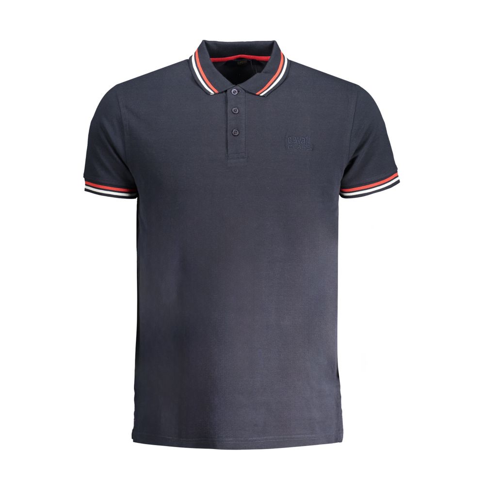 Cavalli klasse blå bomuld poloshirt