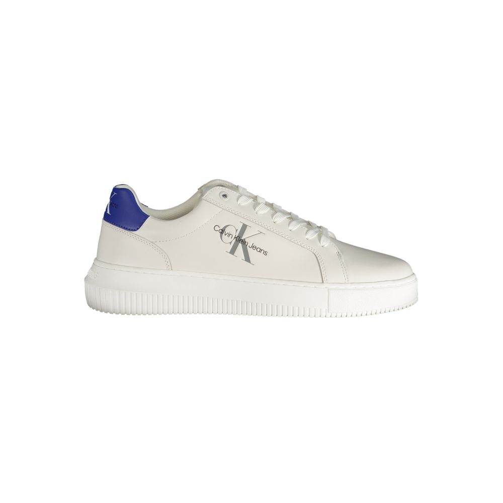 Calvin Klein White Polyester Sneaker - Hilstor