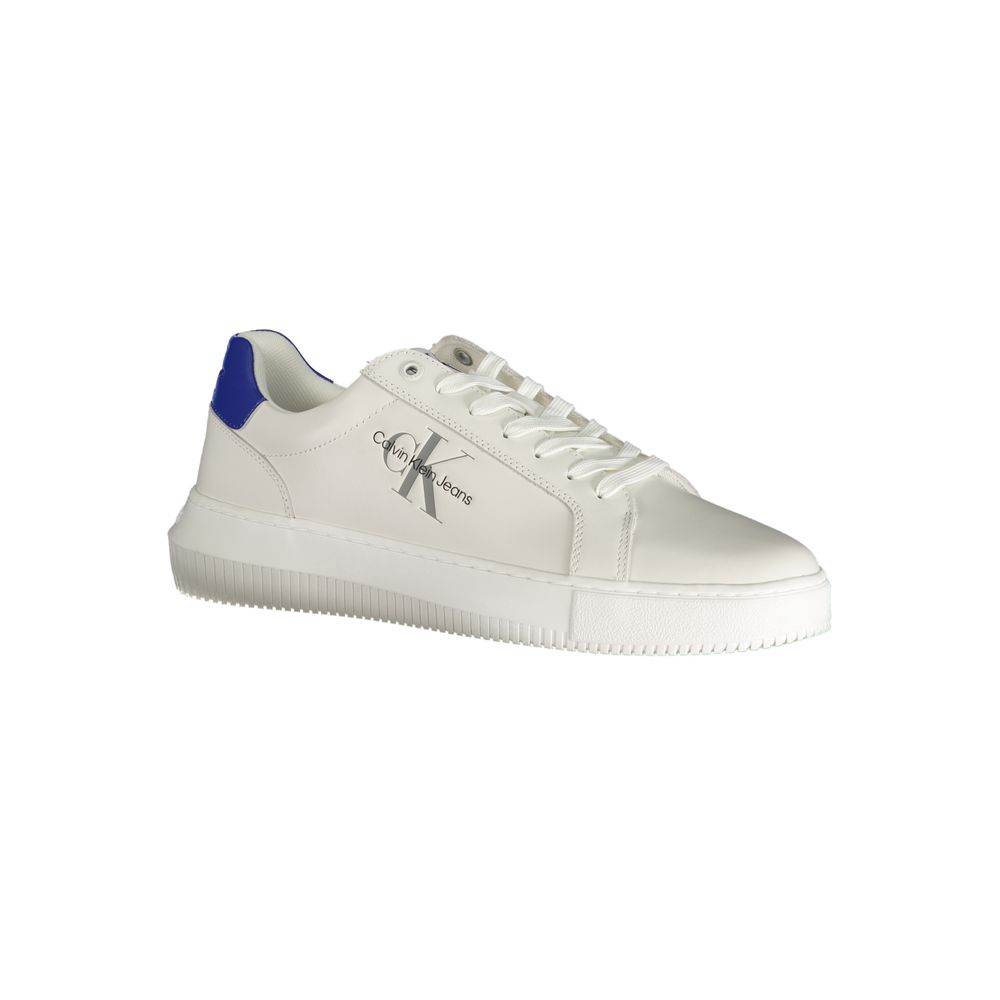 Calvin Klein White Polyester Sneaker - Hilstor