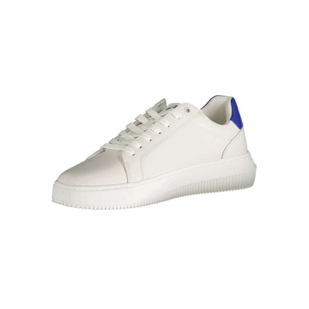 Calvin Klein White Polyester Sneaker - Hilstor