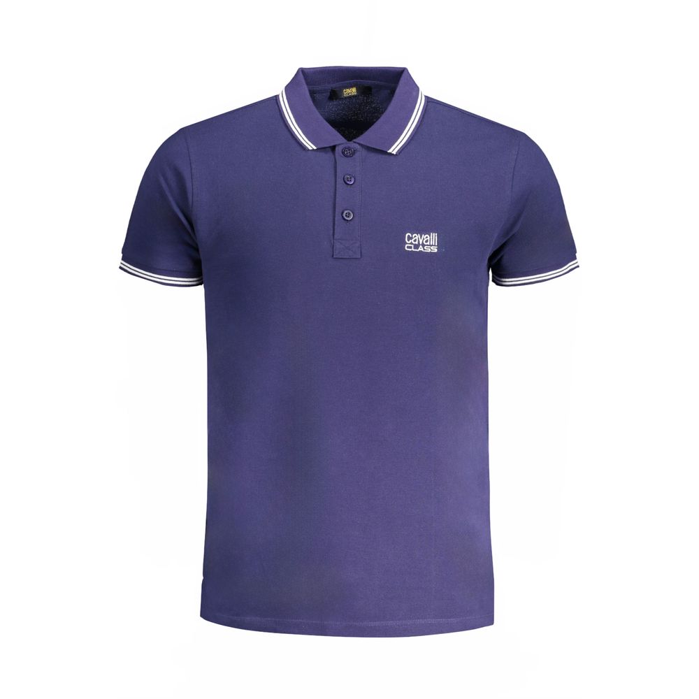 Cavalli klasse blå bomuld poloshirt