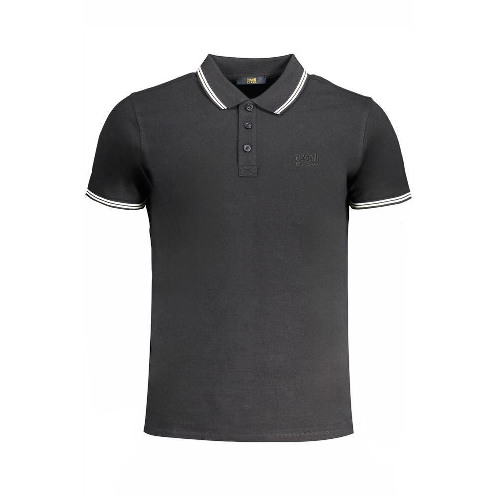 Cavalli klasse sort bomuld poloshirt