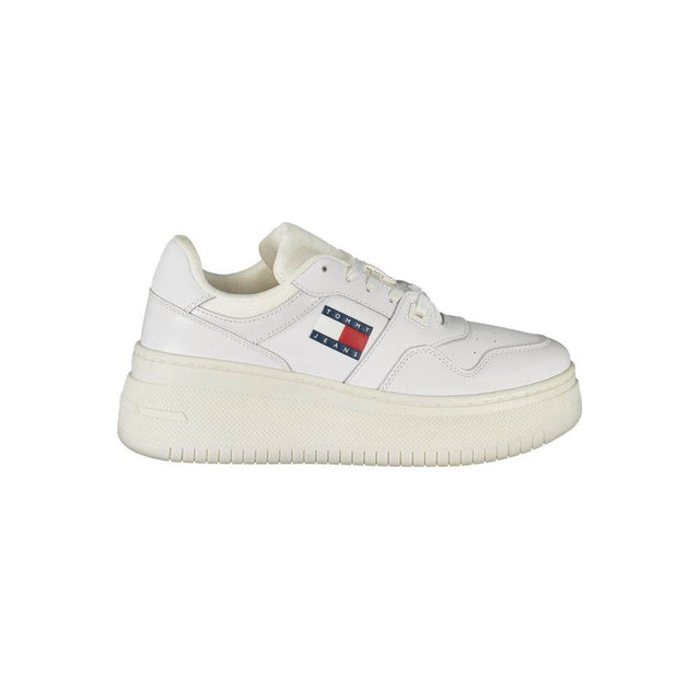 Tommy Hilfiger White Leather Women Sneaker - Hilstor
