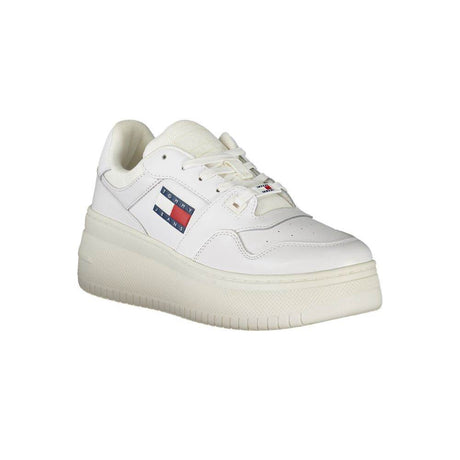 Tommy Hilfiger White Leather Women Sneaker - Hilstor