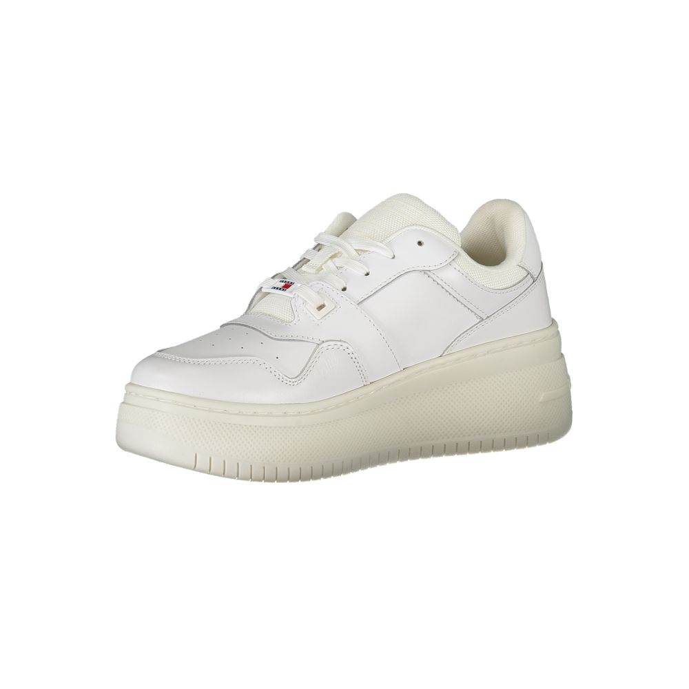 Tommy Hilfiger White Leather Women Sneaker - Hilstor