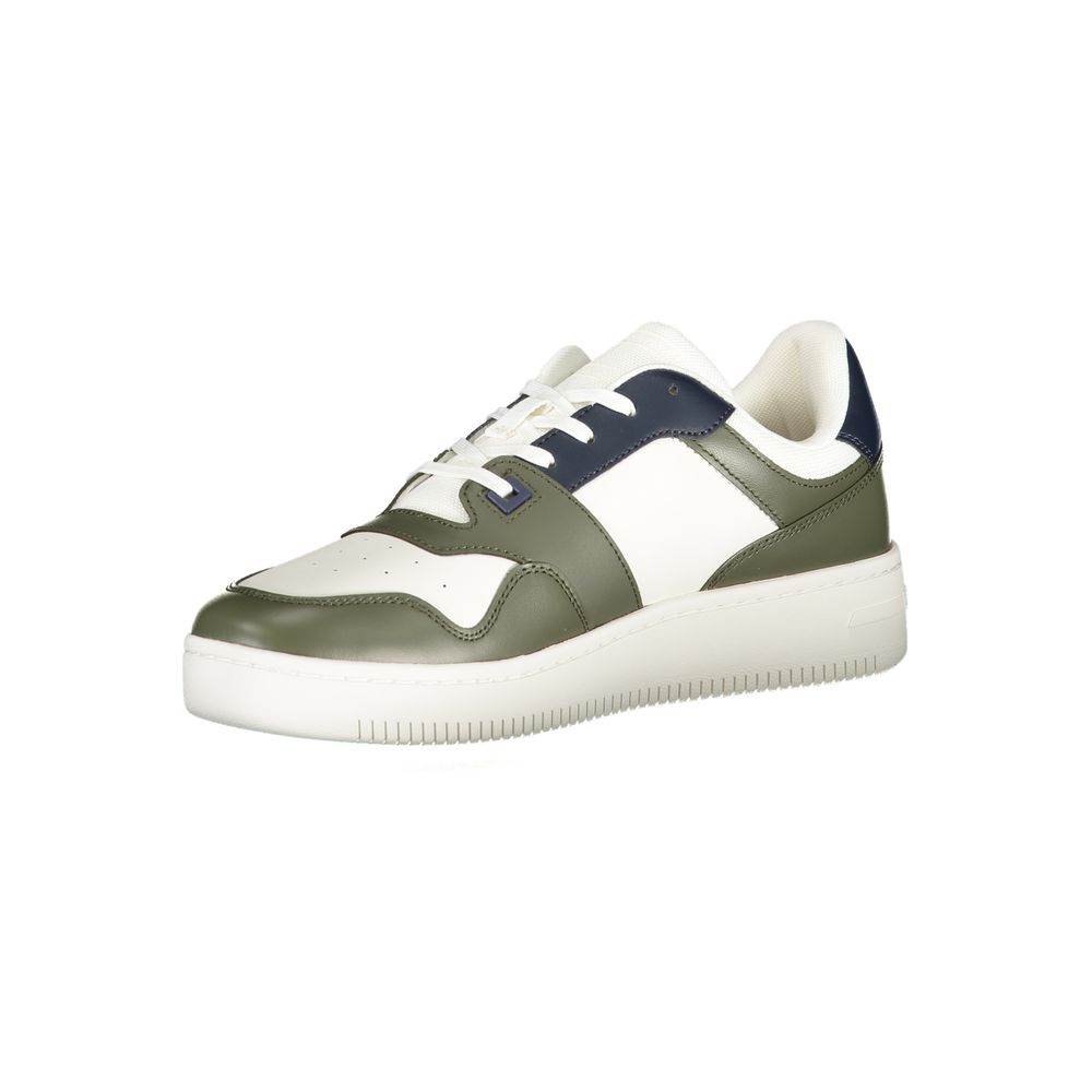 Tommy Hilfiger Green Leather Men Sneaker - Hilstor