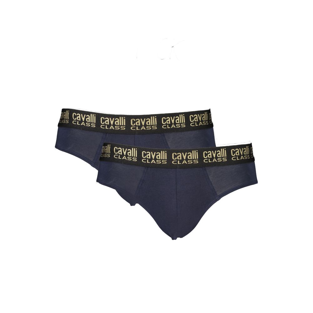 Cavalli Class Blue Cotton Herreundertøj