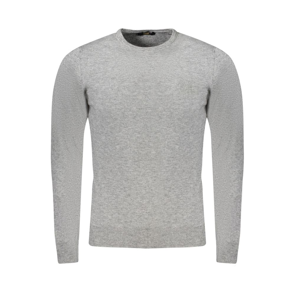 Cavalli klasse grå viskose sweater til mænd