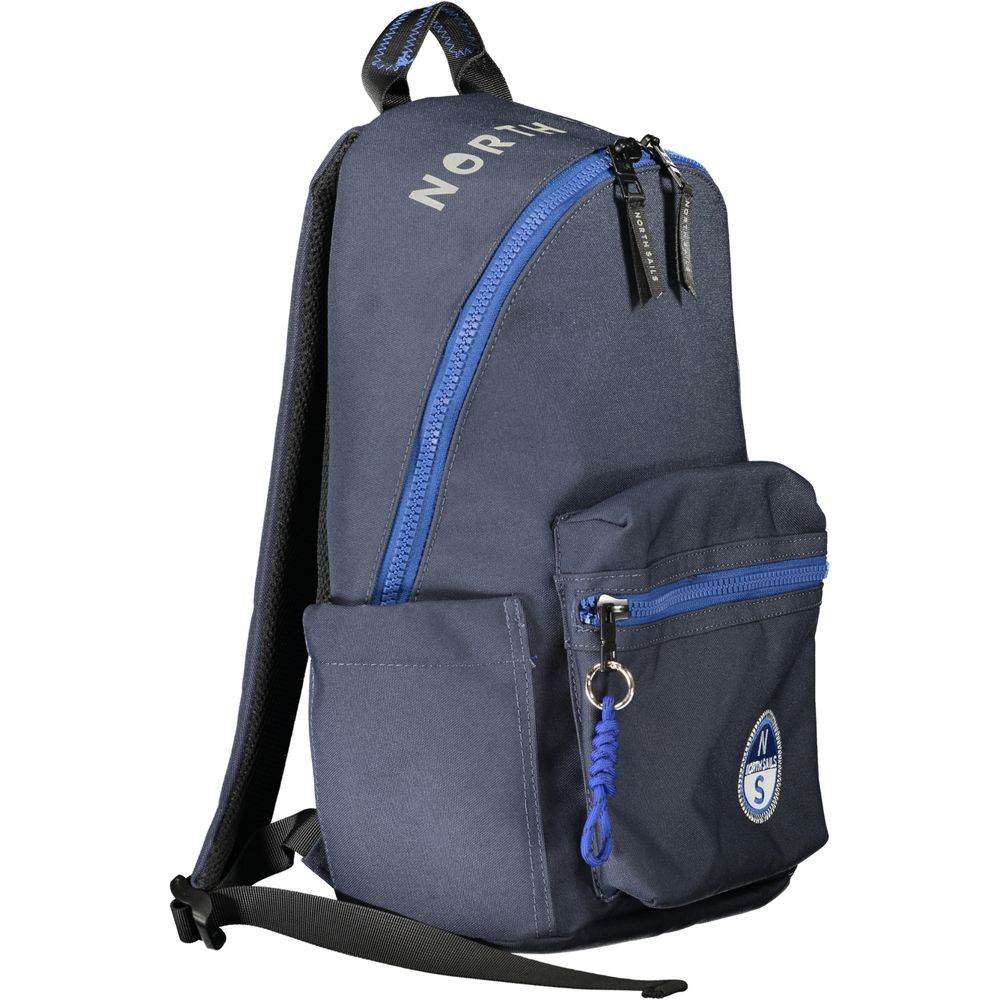 North Sails Blue Polyester Men Backpack - Hilstor