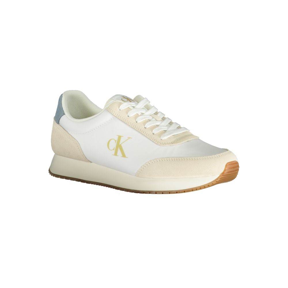 Calvin Klein White Polyester Men Sneaker - Hilstor