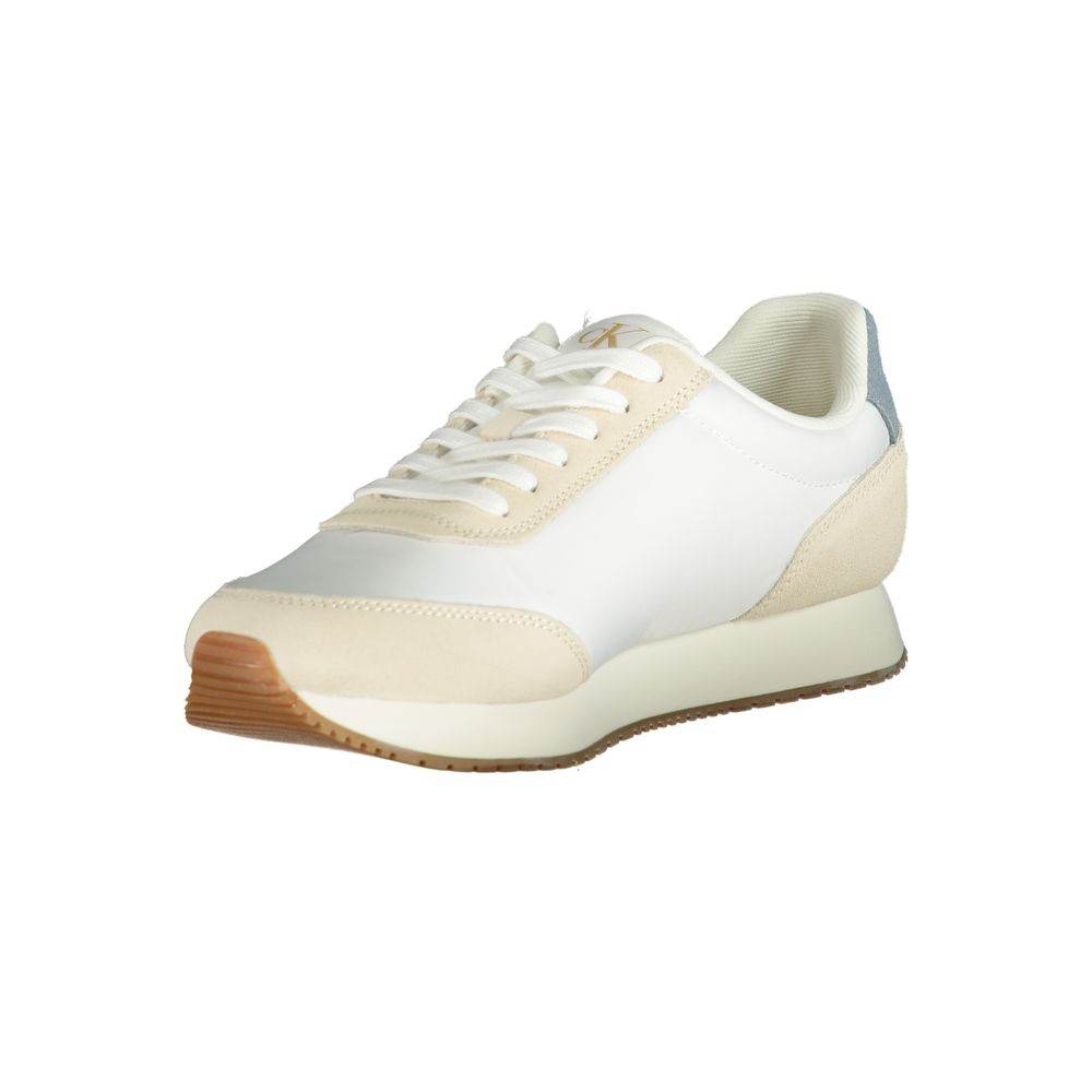 Calvin Klein White Polyester Men Sneaker - Hilstor