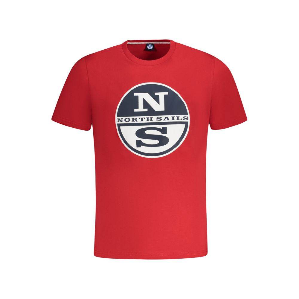 North Sails Red Cotton Men T-Shirt - Hilstor