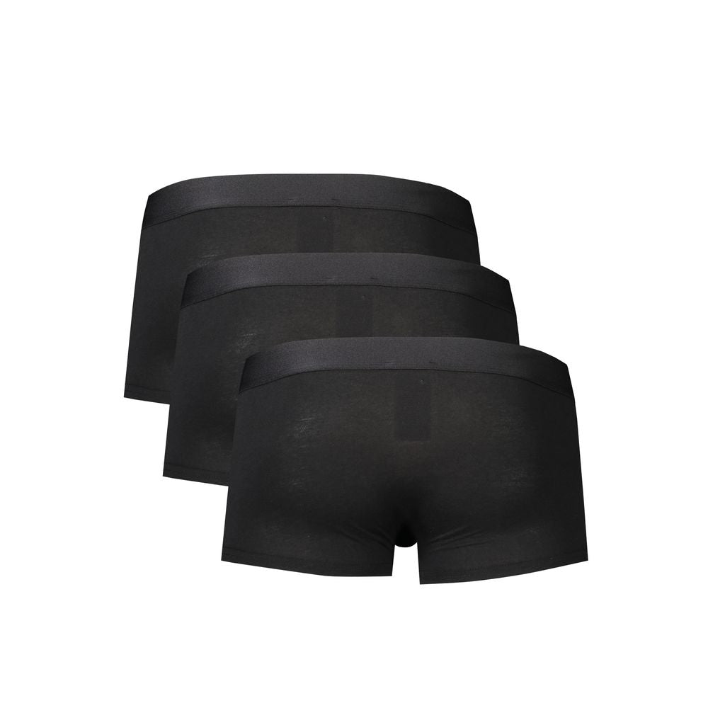 Bikkembergs Sort Polyester Herre Boxer Undertøj