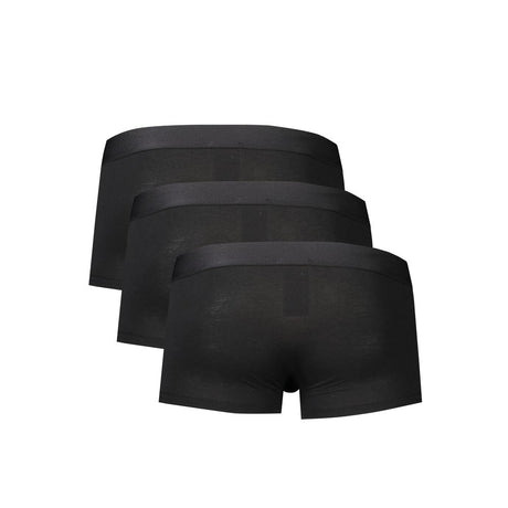 Bikkembergs Sort Polyester Herre Boxer Undertøj