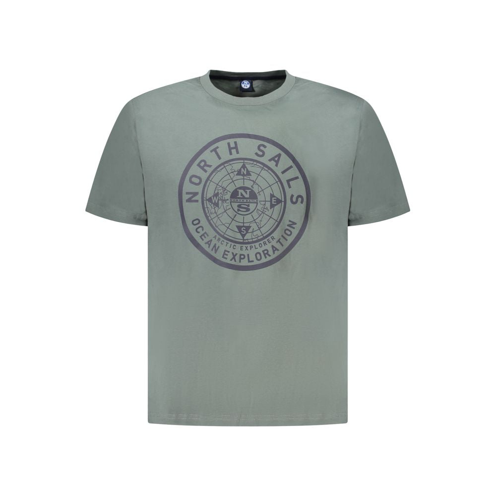 North Sails Grøn T-shirt til mænd i bomuld