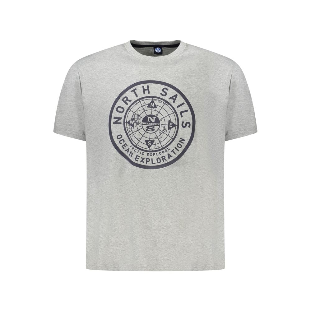 North Sails Grå T-shirt til mænd i bomuld
