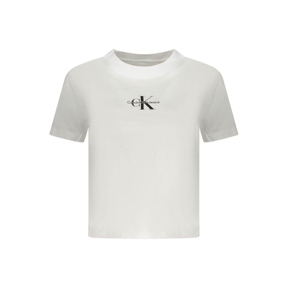 Calvin Klein White Cotton Women T-Shirt - Hilstor