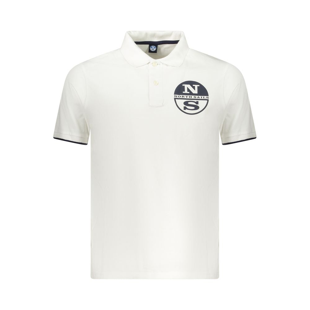 North Sails Hvid Bomuld Polo Shirt til mænd